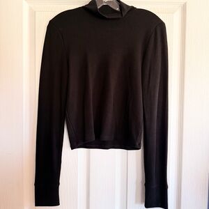 American Eagle Outfitters Black Long Sleeve Mockneck